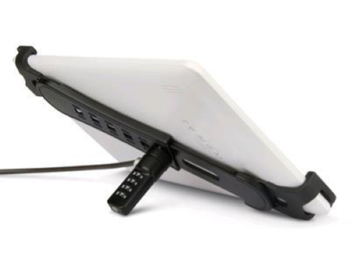 HAMLET CAVO DI SICUREZZA 200 CM CON FRAME ANTIFURTO UNIVERSALE PER TABLET PC 8-11" NERO